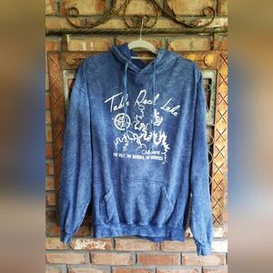Vintage Blue Graphic Hoodie
